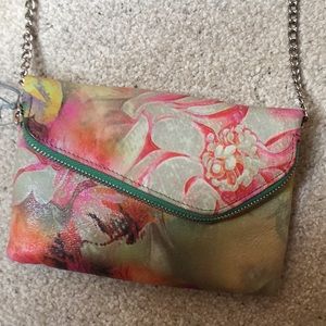 Hobo Convertible LeatherCrossbody/Wristlet Handbag